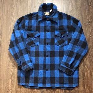 Banana Republic Blue and Black Plaid Shirt Jacket